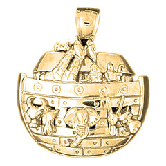 Yellow Gold-plated Silver Noah's Ark Pendant