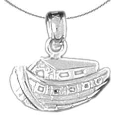 Colgante del Arca de Noé en plata de ley (bañado en rodio o oro amarillo)