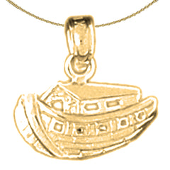 Colgante del Arca de Noé en plata de ley (bañado en rodio o oro amarillo)