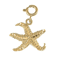Yellow Gold-plated Silver Starfish Pendant
