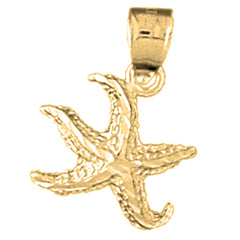 Yellow Gold-plated Silver Starfish Pendant