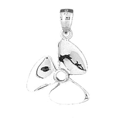 Sterling Silver Propeller Pendant
