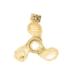 Yellow Gold-plated Silver Propeller Pendant