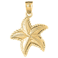 Yellow Gold-plated Silver Starfish Pendant