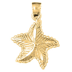 Yellow Gold-plated Silver Starfish Pendant