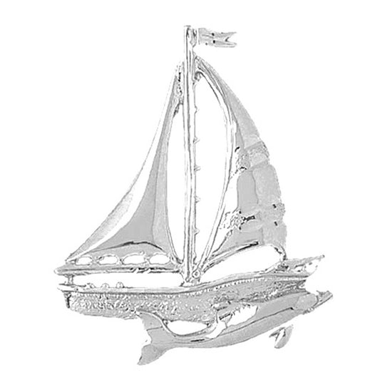 Sterling Silver Sailboat Pendant