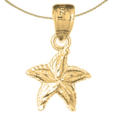 Seestern-Anhänger aus Sterlingsilber (rhodiniert oder gelbvergoldet)