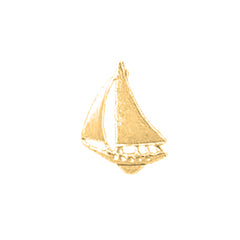 Yellow Gold-plated Silver Sailboat Pendant