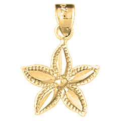 Yellow Gold-plated Silver Starfish Pendant