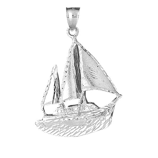 Sterling Silver Pirate Ship Pendant