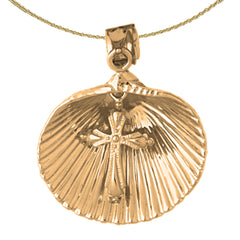 Sterling Silver With Cross Pendant (Rhodium or Yellow Gold-plated)