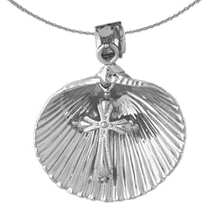 Sterling Silver With Cross Pendant (Rhodium or Yellow Gold-plated)