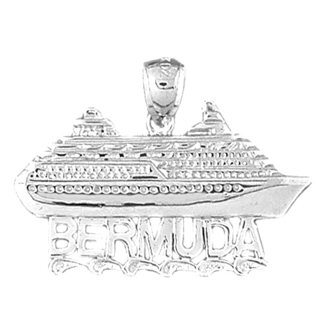 Sterling Silver Bermuda Cruise Ship Pendant