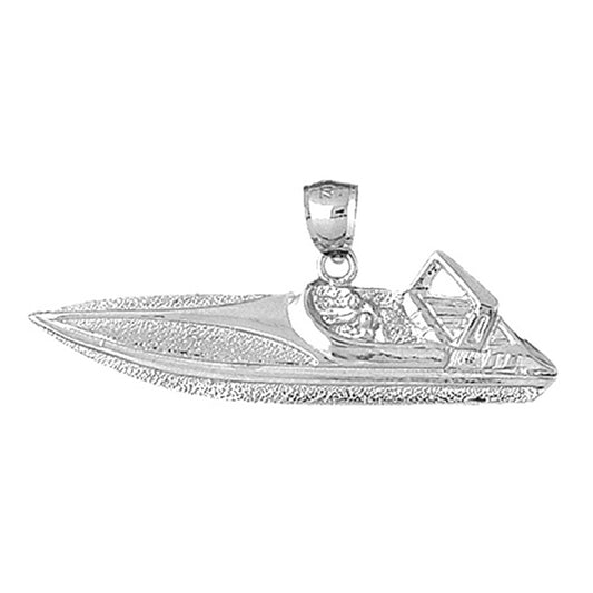 Sterling Silver Motor Boat Pendant