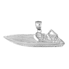 Sterling Silver Motor Boat Pendant