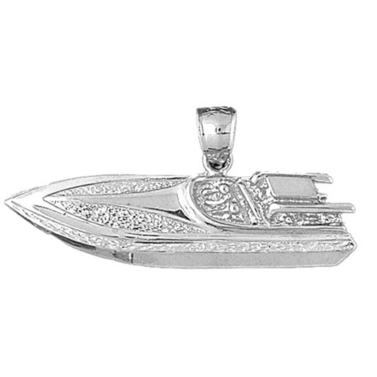 Sterling Silver Motor Boat Pendant