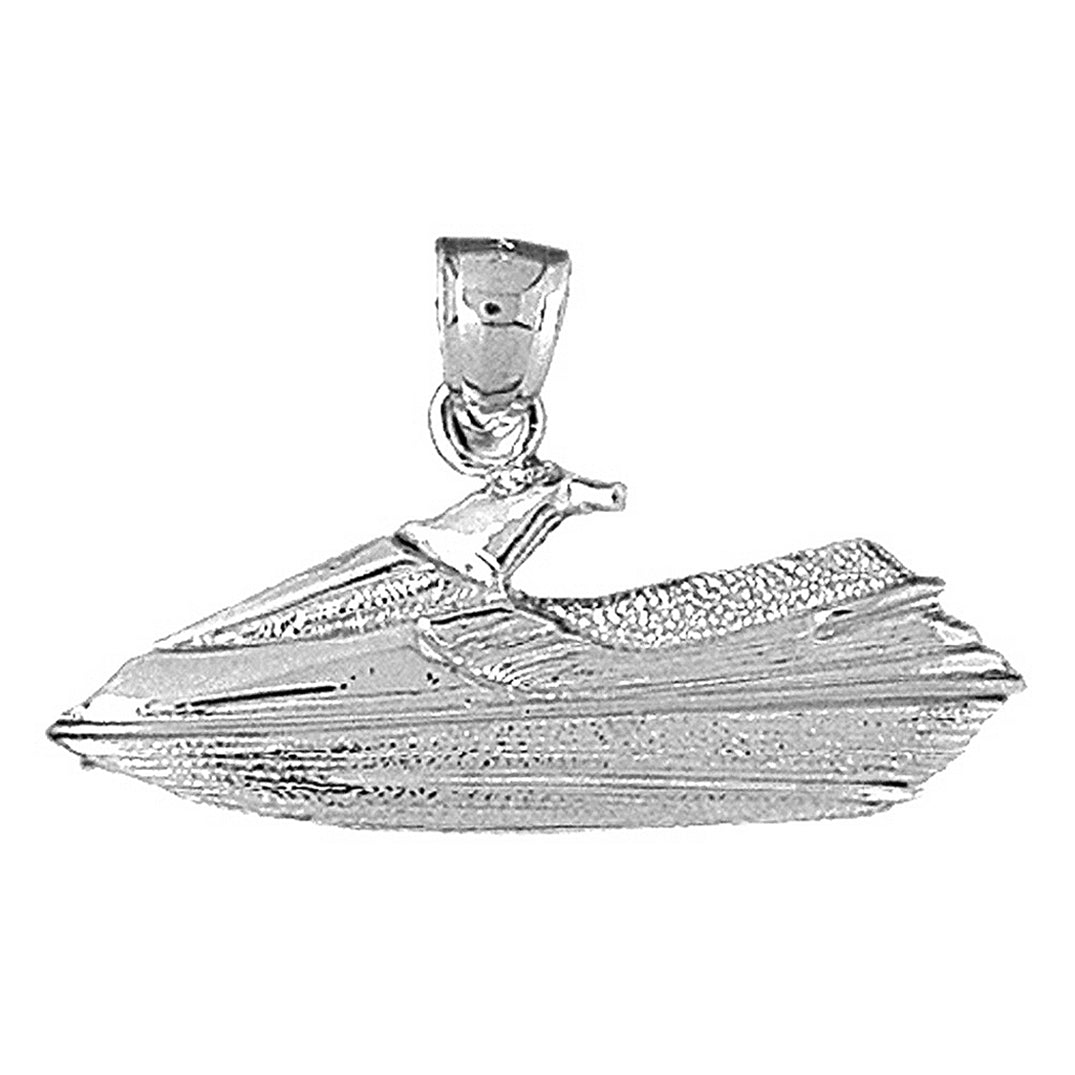 Sterling Silver Jet Ski Pendant