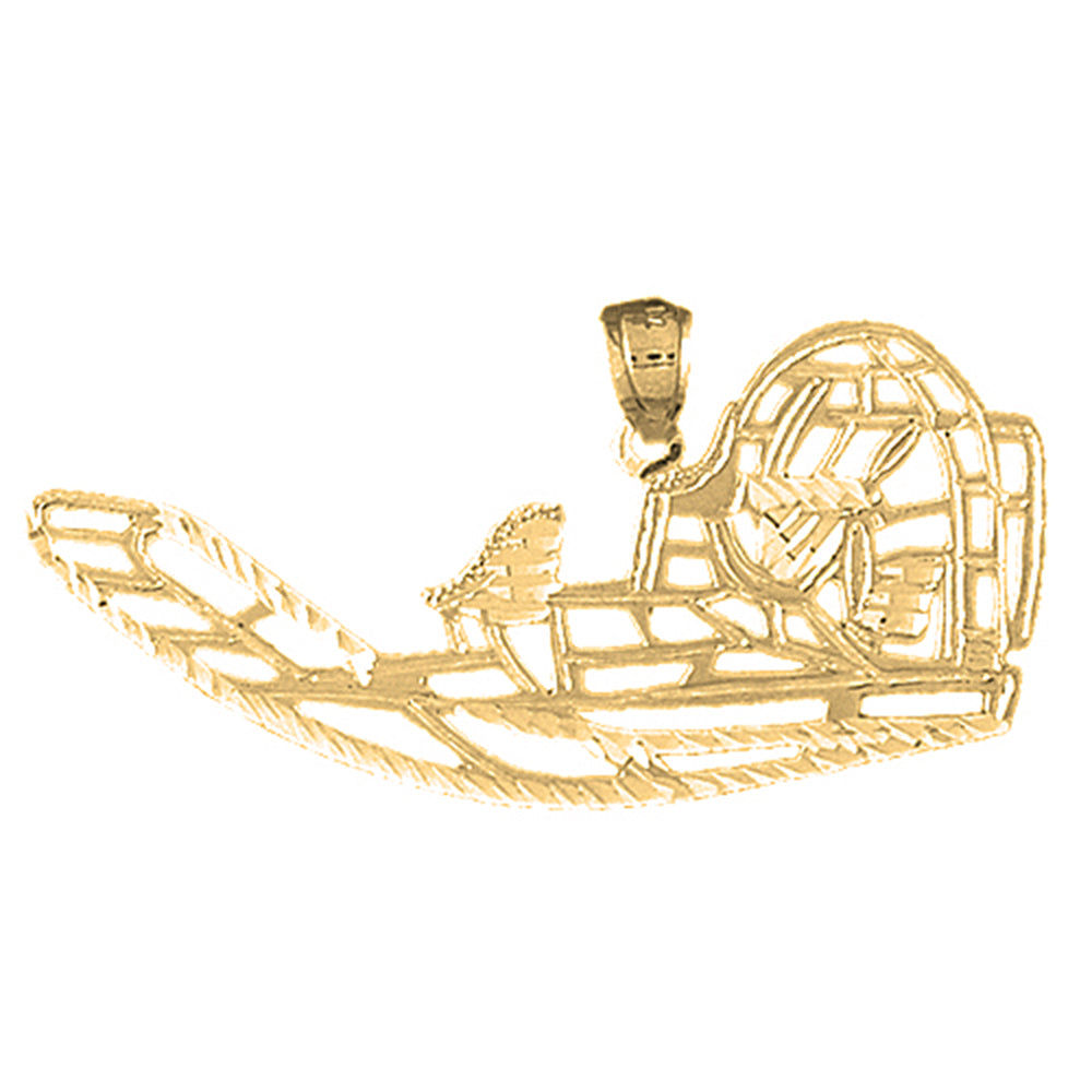 Yellow Gold-plated Silver Hovercraft Pendant