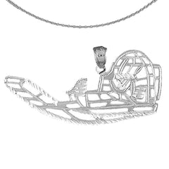 Hovercraft-Anhänger aus Sterlingsilber (rhodiniert oder gelbvergoldet)