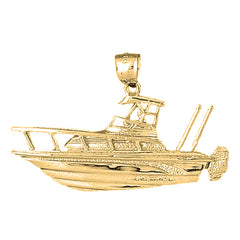 Yellow Gold-plated Silver Yatch Pendant