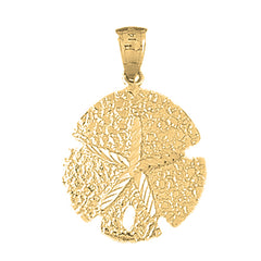 Yellow Gold-plated Silver Sand Dollar Pendant