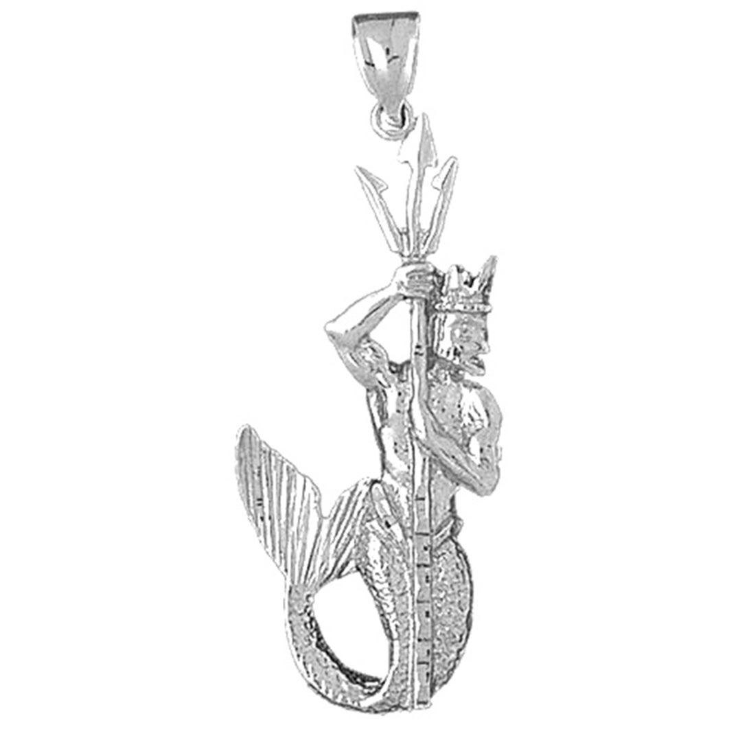 Sterling Silver Poseidon Pendant