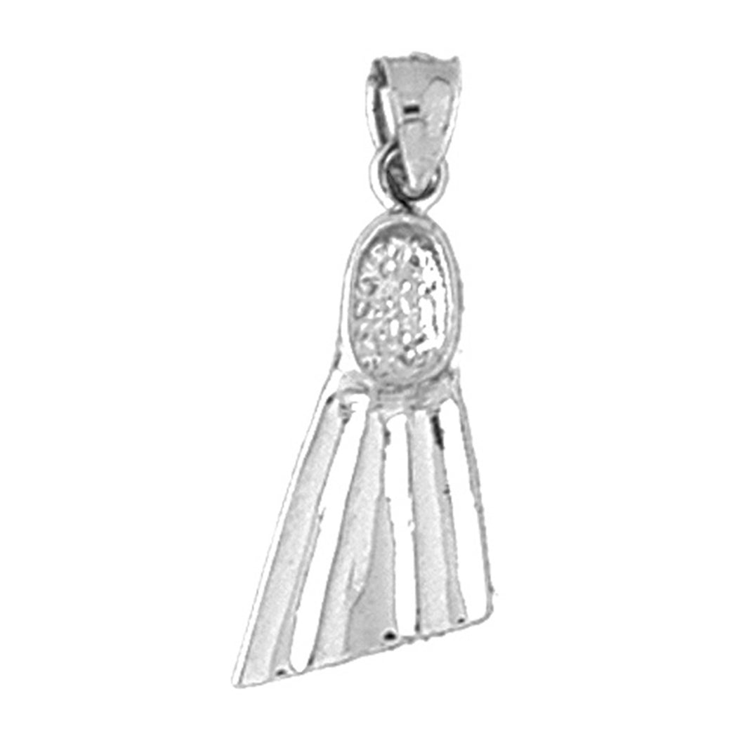 Sterling Silver Scuba Finn Pendant