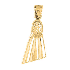 Yellow Gold-plated Silver Scuba Finn Pendant
