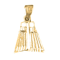 Yellow Gold-plated Silver Scuba Finns Pendant