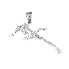 Sterling Silver Scuba Diver Pendant