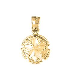 Yellow Gold-plated Silver Sand Dollar Pendant