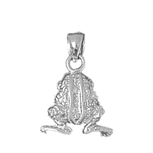 Sterling Silver 3D Frog Pendant