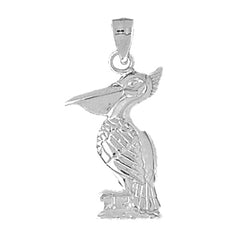 Sterling Silver Pelican Pendant