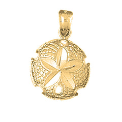Yellow Gold-plated Silver Sand Dollar Pendant
