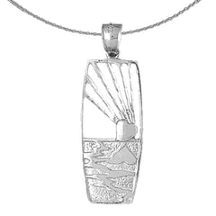 Herz-Sonnenanhänger aus Sterlingsilber (rhodiniert oder gelbvergoldet)