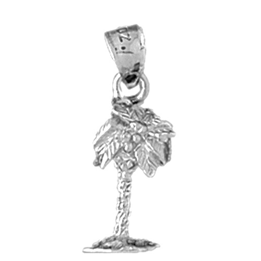 Sterling Silver Palm Tree Pendant