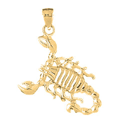 Yellow Gold-plated Silver Scorpion Pendant