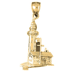 Yellow Gold-plated Silver Pemaquid Pt. Maine Pendant