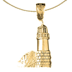 Sterling Silver Marshall Point Pendant (Rhodium or Yellow Gold-plated)