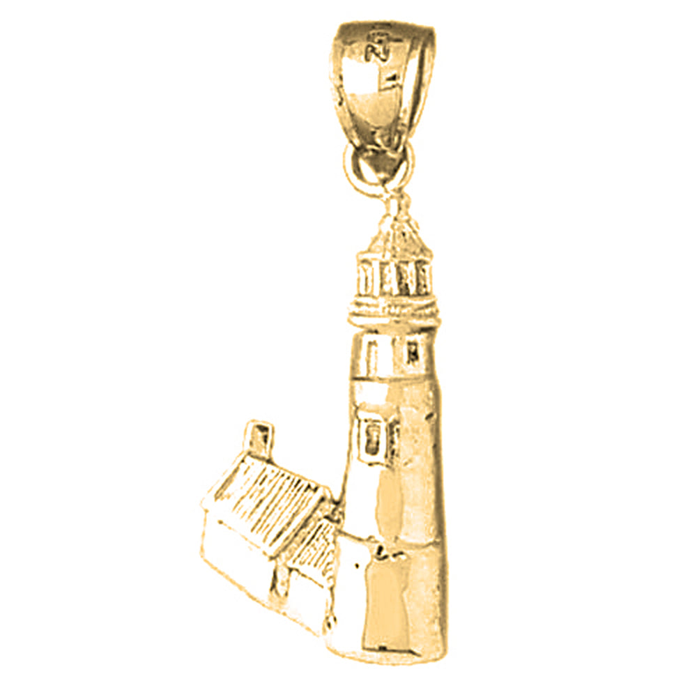 Yellow Gold-plated Silver Heceta Head Oregon Pendant