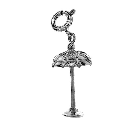 Sterling Silver 3D Umbrella Pendant