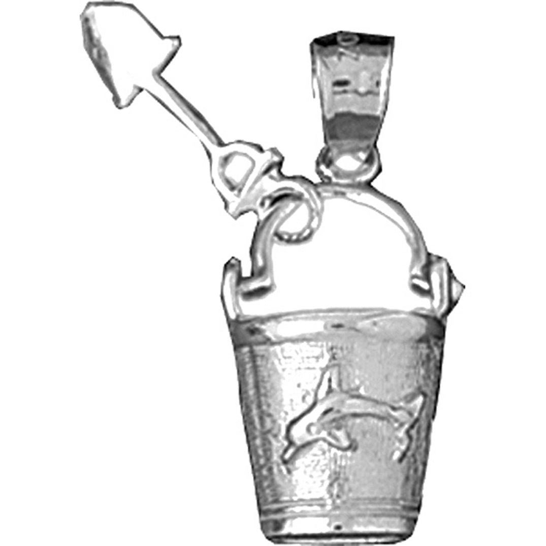 Sterling Silver Pail And Shovel Pendant