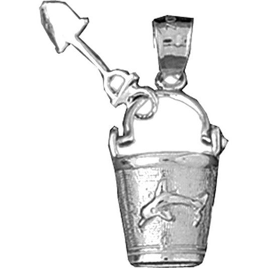 Sterling Silver Pail And Shovel Pendant