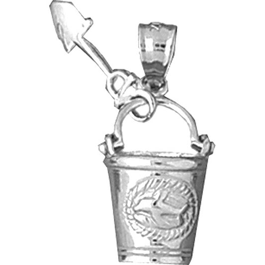 Sterling Silver Pail And Shovel Pendant