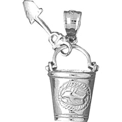 Sterling Silver Pail And Shovel Pendant