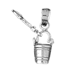 Sterling Silver Pail And Shovel Pendant
