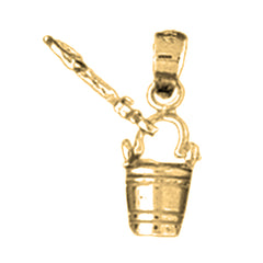 Yellow Gold-plated Silver Pail And Shovel Pendant