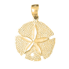 Yellow Gold-plated Silver Sand Dollar Pendant