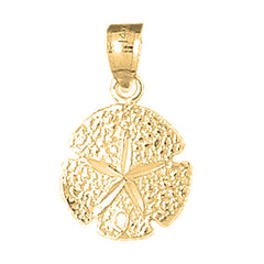 Yellow Gold-plated Silver Sand Dollar Pendant