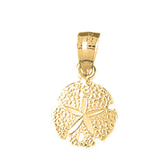 Yellow Gold-plated Silver Sand Dollar Pendant